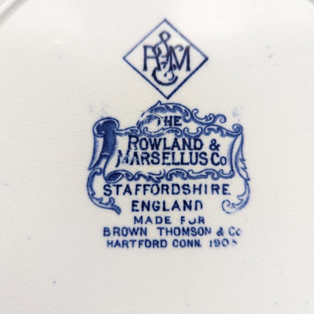 Antique Rowland & Marsellus Co Hartford Connecticut Souvenir Hanging Plate - Picture 4 of 4